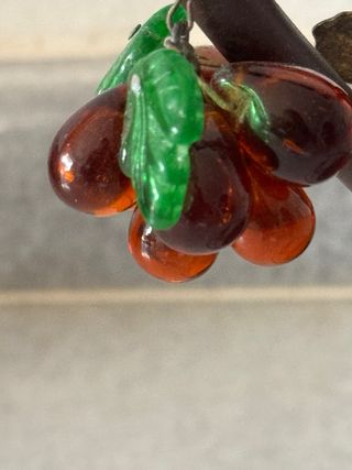 Lámpara de techo rústica con uvas