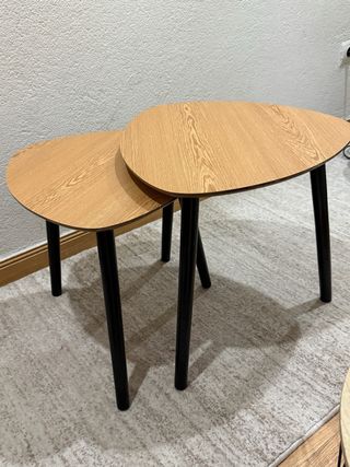 Tavoli nido in legno e metallo