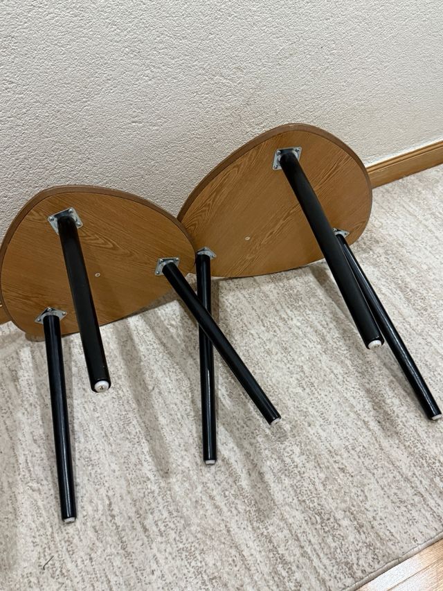 Tavoli nido in legno e metallo