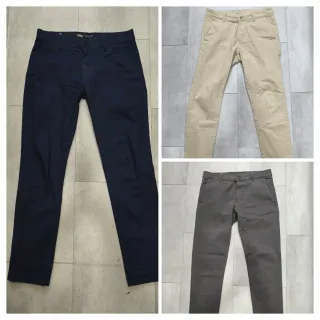 Pantalón corte chino Zara gris  oscuro