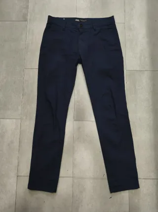 Pantalón corte chino Zara gris  oscuro