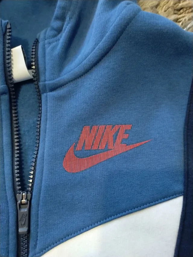 Sudadera Nike niño azul y blanca