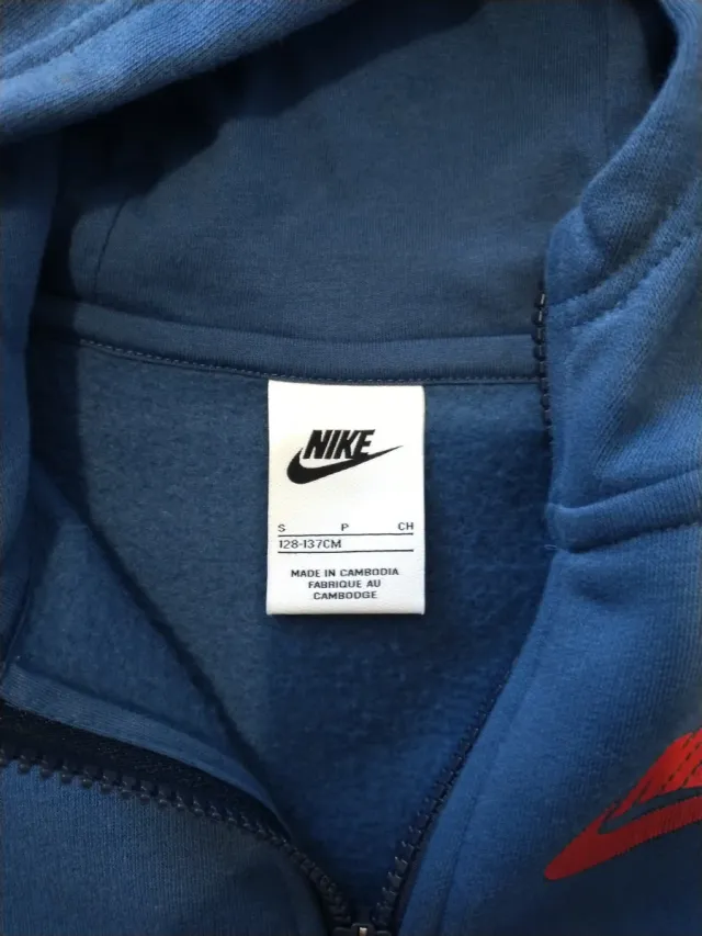 Sudadera Nike niño azul y blanca