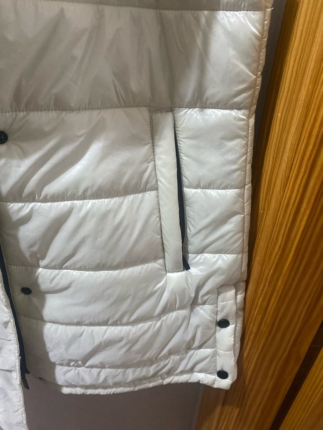 Chaleco acolchado blanco talla S, blanco roto