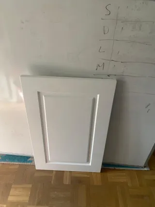 6 Puertas de armario/ bisagras cocina blancas nuev