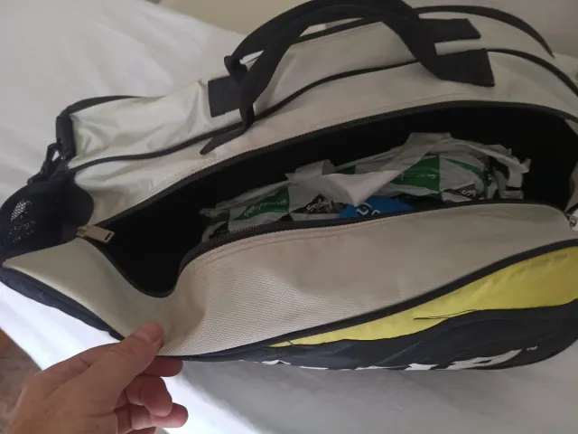 Bolso Paletero Pádel Dunlop Negro/Amarillo