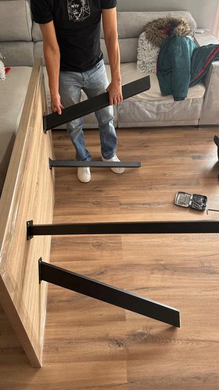 Mesa de comedor madera y metal