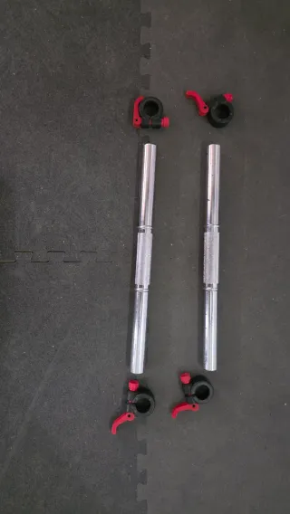 Barras Mancuernas 45cm + Cierres (30mm)