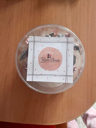 Diadema floral plata y rosa