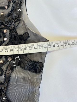 Siempre es Viernes Vestido Negro Lentejuelas Mujer