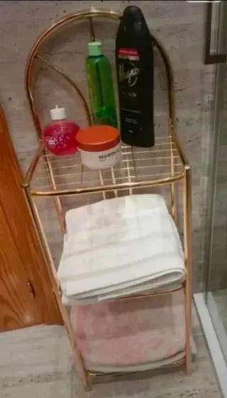 Estantería metal dorada 3 baldas