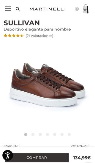 Zapatos Martinelli Sullivan Café Talla 45