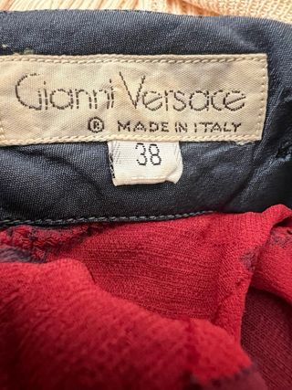 Camicia Gianni Versace Vintage Rossa Made In Italy