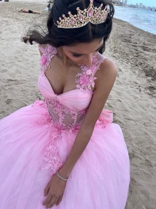 Vestido de 15 años rosa