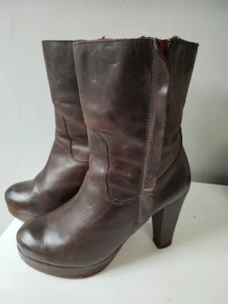 Botas DESTROY de piel marrón