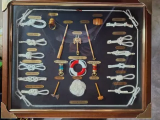 Cuadro Nudos Marineros Madera y Metal