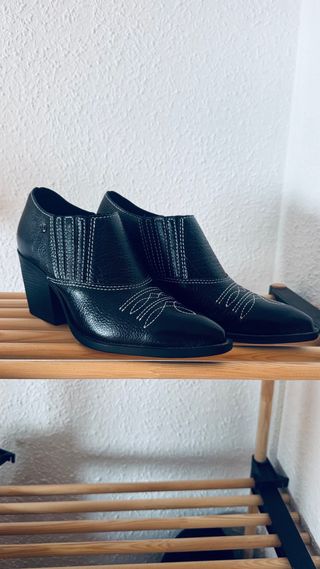 Botines Bottero Cowboy Mujer Negros