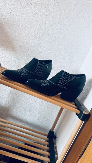Botines Bottero Cowboy Mujer Negros