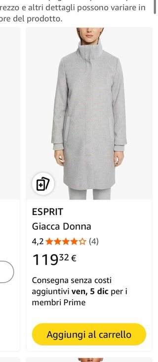 Cappotto Esprit Beige/Grigio