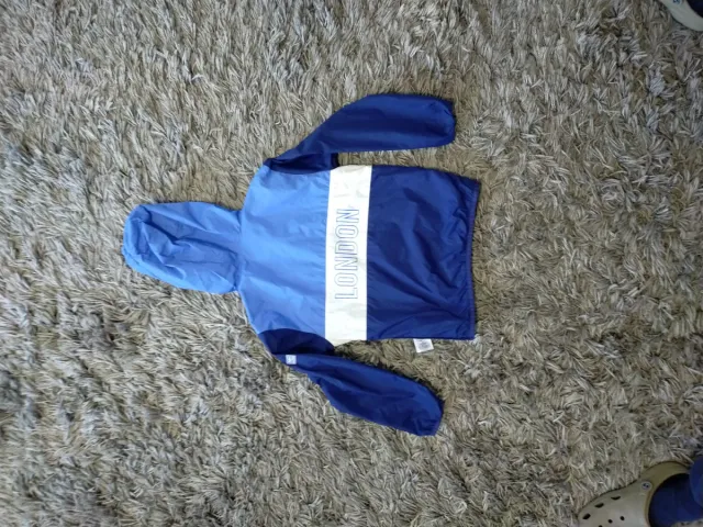 Cortavientos Pepe Jeans niño azul y blanco