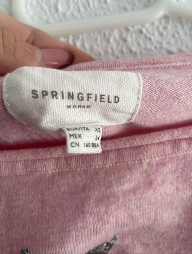 Jersey rosa Springfield estrellas talla XS