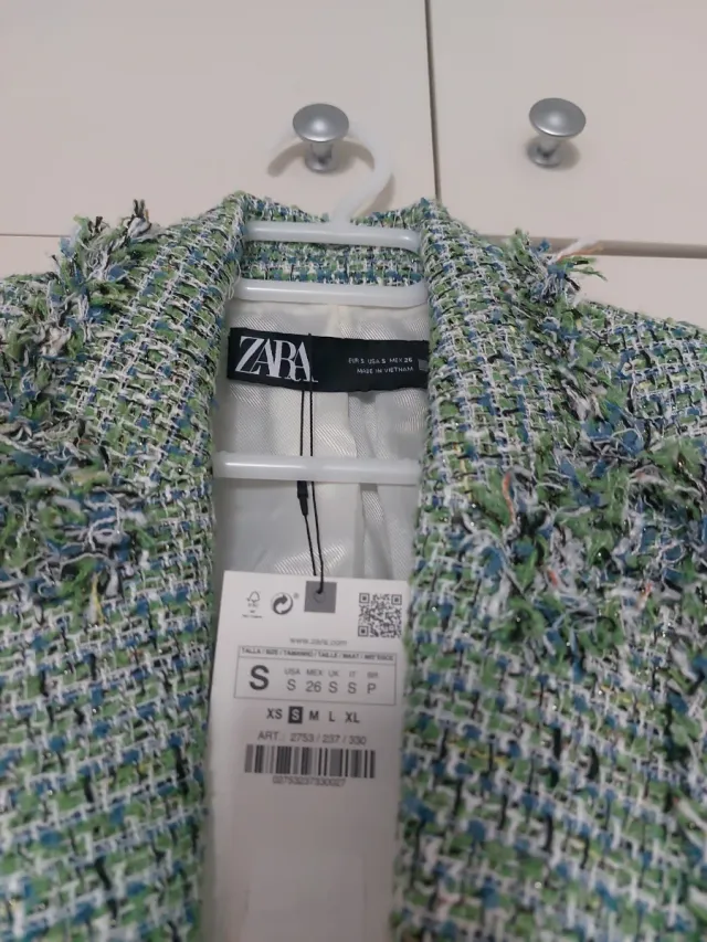 Chaqueta Zara Tweed Talla S