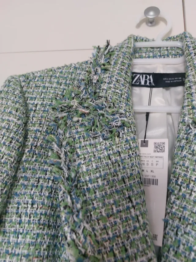 Chaqueta Zara Tweed Talla S