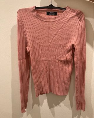 Jersey Bershka fino rosa Talla XS