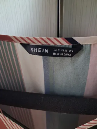 Blusa SHEIN rayas manga corta Talla S