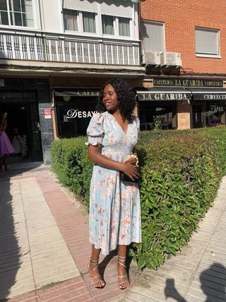 Vestido largo floral mujer talla M