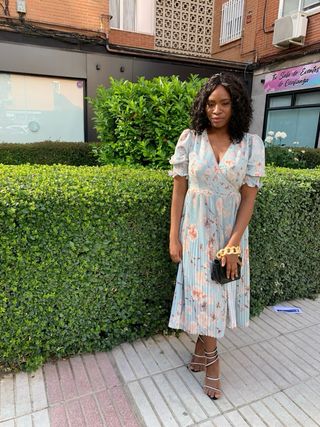 Vestido largo floral mujer talla M