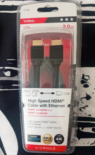 Cable HDMI VIVANCO 2m Alta Velocidad
