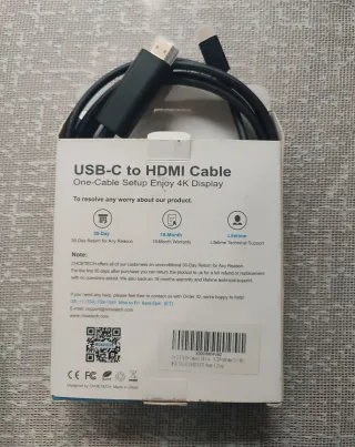Cable USB-C a HDMI CHOETECH 1.8m 4K