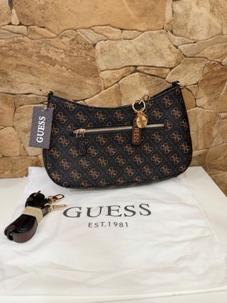 Bolso Guess Marrón y Dorado