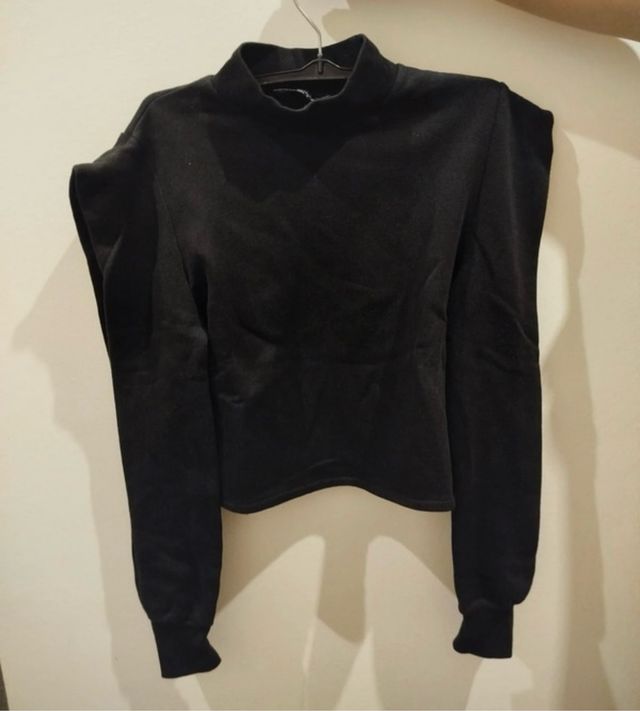 Sudadera Crop-top Negra