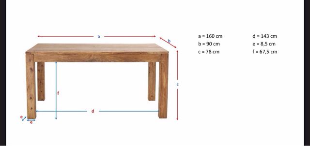 Mesa comedor madera maciza