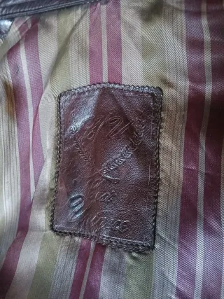 Cazadora cuero hombre cuello pelo T48