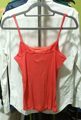 Top tirantes dobles coral M-L