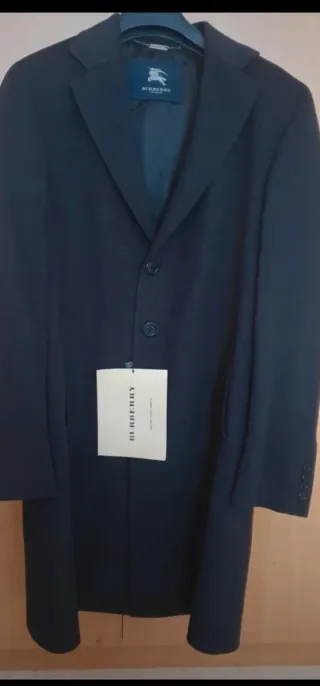 Abrigo Burberry Talla 50 Azul marino Sin Estrenar.