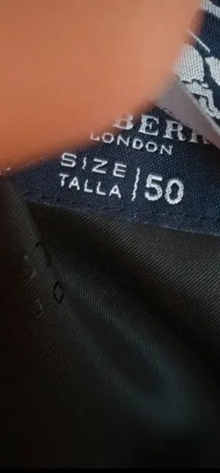 Abrigo Burberry Talla 50 Azul marino Sin Estrenar.