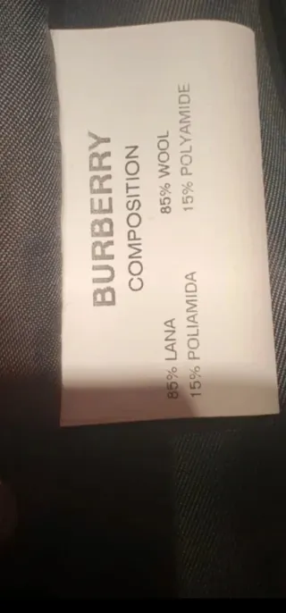 Abrigo Burberry Talla 50 Azul marino Sin Estrenar.