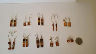 Pendientes Plata y Ámbar