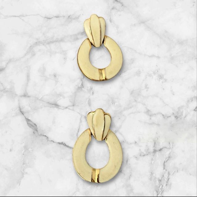 Pendientes vintage beige y dorados