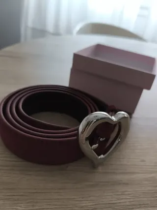 Cinturón mujer granate, sin estrenar