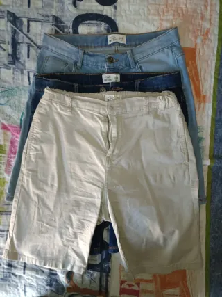 Lote pantalones largos y cortos