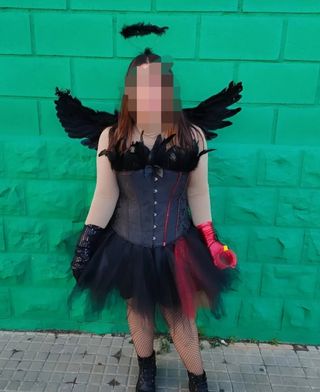 Disfraz ángel negro