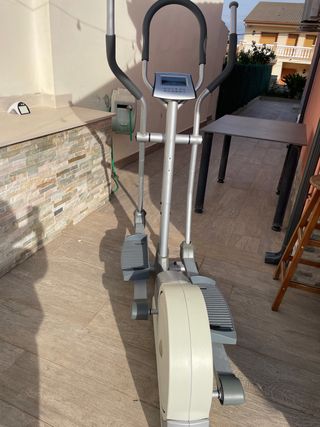 Elíptica gris y plateada