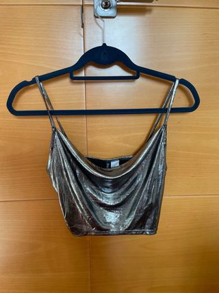 Top H&M plateado
