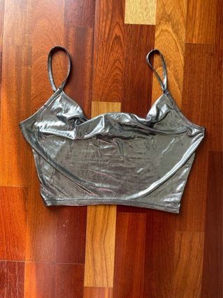 Top H&M plateado