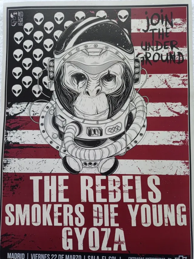 Póster The Rebels Smokers Die Young Gyoza
